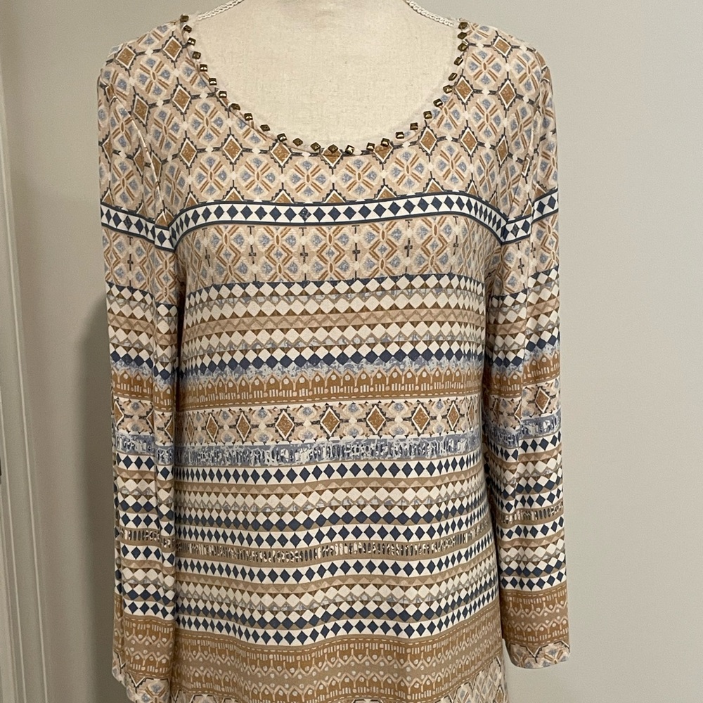 Ruby Rd. Petite Tunic Geometric - Picture 2 of 9